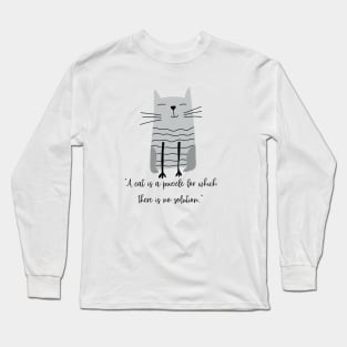 A CAT IS A PUZZLE/ Cat Crazy Lady for Kittens Long Sleeve T-Shirt